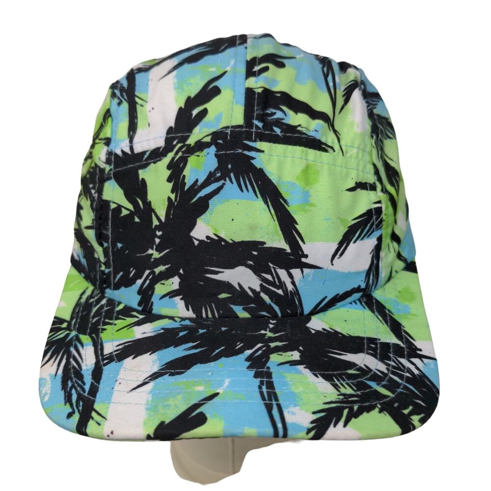 San Diego Boy's Snapback Hat Blue Green Tie Palm Pattern 3-7 Years Polyester
